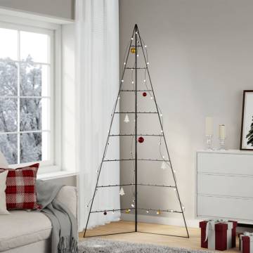 Stylish Metal Christmas Tree - Black 210 cm for DIY Decoration