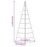 Stylish Metal Christmas Tree - Black 210 cm for DIY Decoration