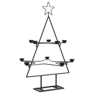 Black Metal Christmas Tree for Unique Holiday Decoration - 75 cm