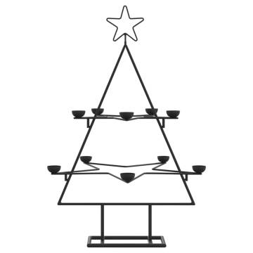 Black Metal Christmas Tree for Unique Holiday Decoration - 75 cm