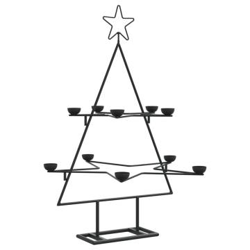 Black Metal Christmas Tree for Unique Holiday Decoration - 75 cm