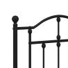 Black Metal Bed Frame with Headboard & Footboard - King Size