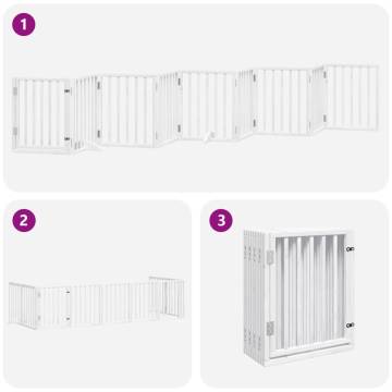 Dog Gate with Door - Foldable 9 Panels, 450 cm | Hipomarket