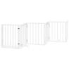 Foldable Dog Gate with Door - 15 Panels White 750 cm | HipoMarket