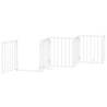 Foldable Dog Gate with Door - 15 Panels White 750 cm | HipoMarket