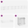 Foldable Dog Gate with Door - 15 Panels White 750 cm | HipoMarket