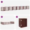 Foldable Dog Gate with Door - 15 Panels Brown 750 cm