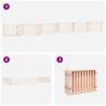 Foldable Dog Gate with Door - 12 Panels, 960 cm Poplar Wood