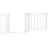 Dog Gate with Door - Foldable 12 Panels White 960 cm | HipoMarket