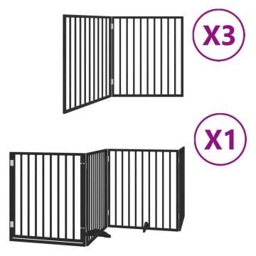 Foldable Dog Gate with Door - 10 Panels | Hipomarket