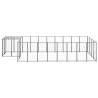 Durable Black Steel Dog Kennel - 10.89 m² Outdoor Paradise