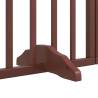 Dog Gate with Door - Foldable 12 Panels, Durable Poplar Wood