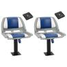 Boat Seats 2 pcs with 360° Rotatable Pedestal - HipoMarket