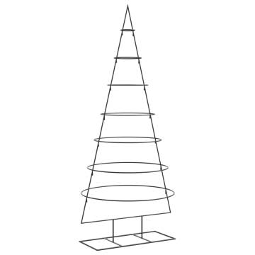 Metal Christmas Tree Black 180 cm - Modern DIY Decoration