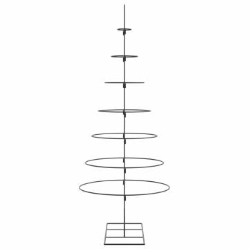 Metal Christmas Tree Black 180 cm - Modern DIY Decoration