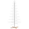 Stylish Metal Christmas Tree with Wooden Base - 210 cm Black