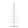 Stylish Metal Christmas Tree with Wooden Base - 210 cm Black