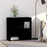  2-Tier Book Cabinet Black 80x30x76.5 cm Engineered Wood Colour black Quantity in Package 1 Height 76.5 cm Width 80 cm 