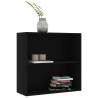 2-Tier Black Book Cabinet | Stylish Storage Solution