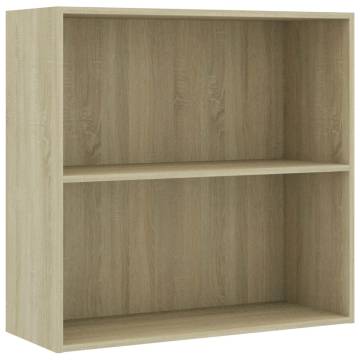 2-Tier Book Cabinet Sonoma Oak - Stylish Storage Solution