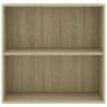 2-Tier Book Cabinet Sonoma Oak - Stylish Storage Solution