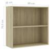 2-Tier Book Cabinet Sonoma Oak - Stylish Storage Solution