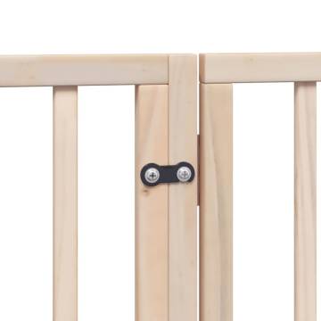 Dog Gate with Door - Foldable 6 Panels 480 cm in Poplar Wood