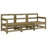 3 Piece Garden Lounge Set - Impregnated Pine Wood - Hipomarket