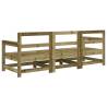 3 Piece Garden Lounge Set - Impregnated Pine Wood - Hipomarket