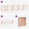 Foldable Dog Gate with Door - 9 Panels, 450 cm Poplar Wood