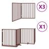 Foldable Dog Gate with Door - 800 cm Poplar Wood