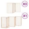 Dog Gate with Door - Foldable 15 Panels 750 cm Poplar Wood