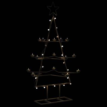 Black Metal Christmas Tree - 105 cm DIY Decoration