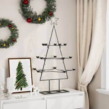 Black Metal Christmas Tree - 105 cm DIY Decoration