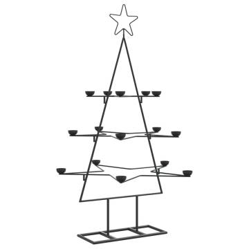 Black Metal Christmas Tree - 105 cm DIY Decoration