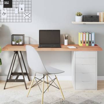 Light Brown Solid Oak Table Top - 160x50 cm for Any Setting