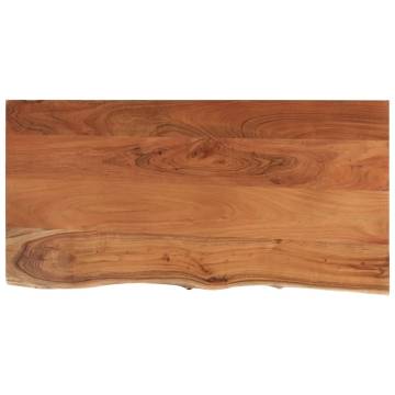 Solid Wood Acacia Live Edge Table Top - 80x40x2.5 cm