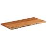 Solid Wood Acacia Live Edge Table Top - 80x40x2.5 cm