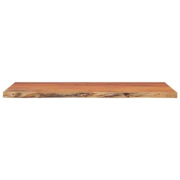 Solid Wood Acacia Live Edge Table Top - 80x40x2.5 cm