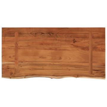 Solid Wood Acacia Live Edge Table Top - 80x40x2.5 cm