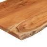 Solid Wood Acacia Live Edge Table Top - 80x40x2.5 cm