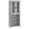 Stylish Highboard Grey Sonoma - Durable Engineered Wood Design