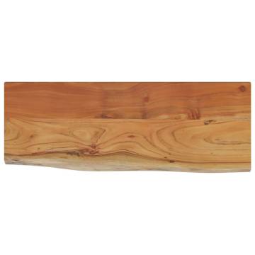 Solid Wood Acacia Live Edge Wall Shelf - 80x30 cm