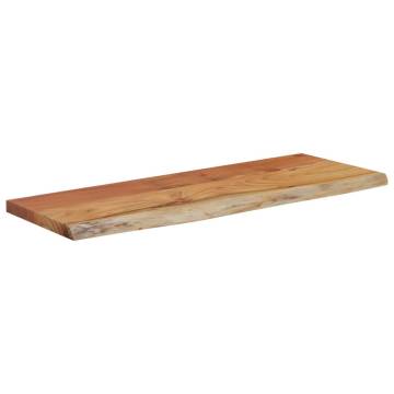 Solid Wood Acacia Live Edge Wall Shelf - 80x30 cm