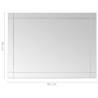 Modern Wall Mirror 60x50 cm | Glass | HipoMarket