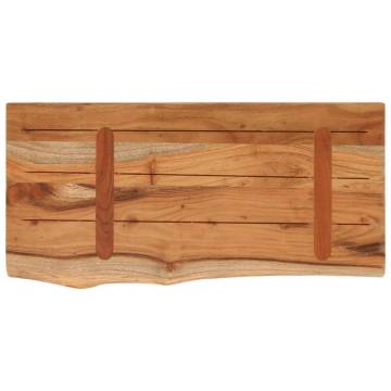 Wall Shelf - 60x30 cm Solid Acacia Wood Live Edge Design