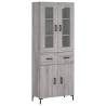 Stylish Highboard Grey Sonoma | Engineered Wood | 69.5x34x180 cm