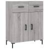 Stylish Highboard Grey Sonoma | Engineered Wood | 69.5x34x180 cm