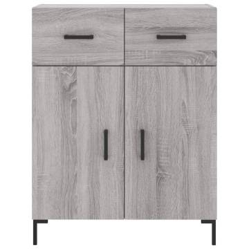 Stylish Highboard Grey Sonoma | Engineered Wood | 69.5x34x180 cm