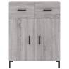 Stylish Highboard Grey Sonoma | Engineered Wood | 69.5x34x180 cm